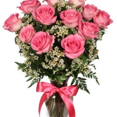 Soft, sweet elegance for those who prefer a lighter shade of red. Send your special someone this standout bouquet of all pink roses.