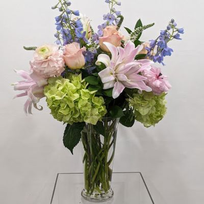 <span data-sheets-value="{"1":2,"2":"A beautiful assortment of pastel tones. This vase features fragrant lilies and other garden flowers in shades of peach, purple blue, green and pink. Photo shown is premium arrangement"}" data-sheets-userformat="{"2":6979,"3":{"1":0},"4":{"1":2,"2":16053492},"9":0,"11":4,"12":0,"14":{"1":2,"2":6316128},"15":"Arial"}">A beautiful assortment of pastel tones. This vase features fragrant lilies and other garden flowers in shades of peach, purple blue, green and pink. </span>

<span data-sheets-value="{"1":2,"2":"A beautiful assortment of pastel tones. This vase features fragrant lilies and other garden flowers in shades of peach, purple blue, green and pink. Photo shown is premium arrangement"}" data-sheets-userformat="{"2":6979,"3":{"1":0},"4":{"1":2,"2":16053492},"9":0,"11":4,"12":0,"14":{"1":2,"2":6316128},"15":"Arial"}">Photo shown is Premium arrangement</span>